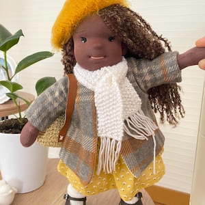 Handmade & Organic Waldorf Doll for Children With Set of Clothes