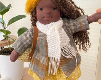 Handmade & Organic Waldorf Doll for Children With Set of Clothes