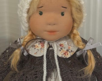 Handmade & Organic Waldorf Doll for Children With Set of Clothes