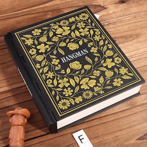 Vintage Blumen Hangman Bücherspiel - 3D Gedrucktes tragbares PlayBook's Word Guessing Board