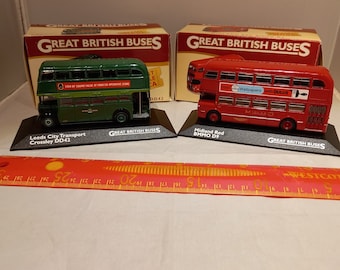 Atlas Great British Buses Leeds City Transport Crossley DD42 and for spares or repair Midland Red BMMO D9 D D Bus 1.76 scale