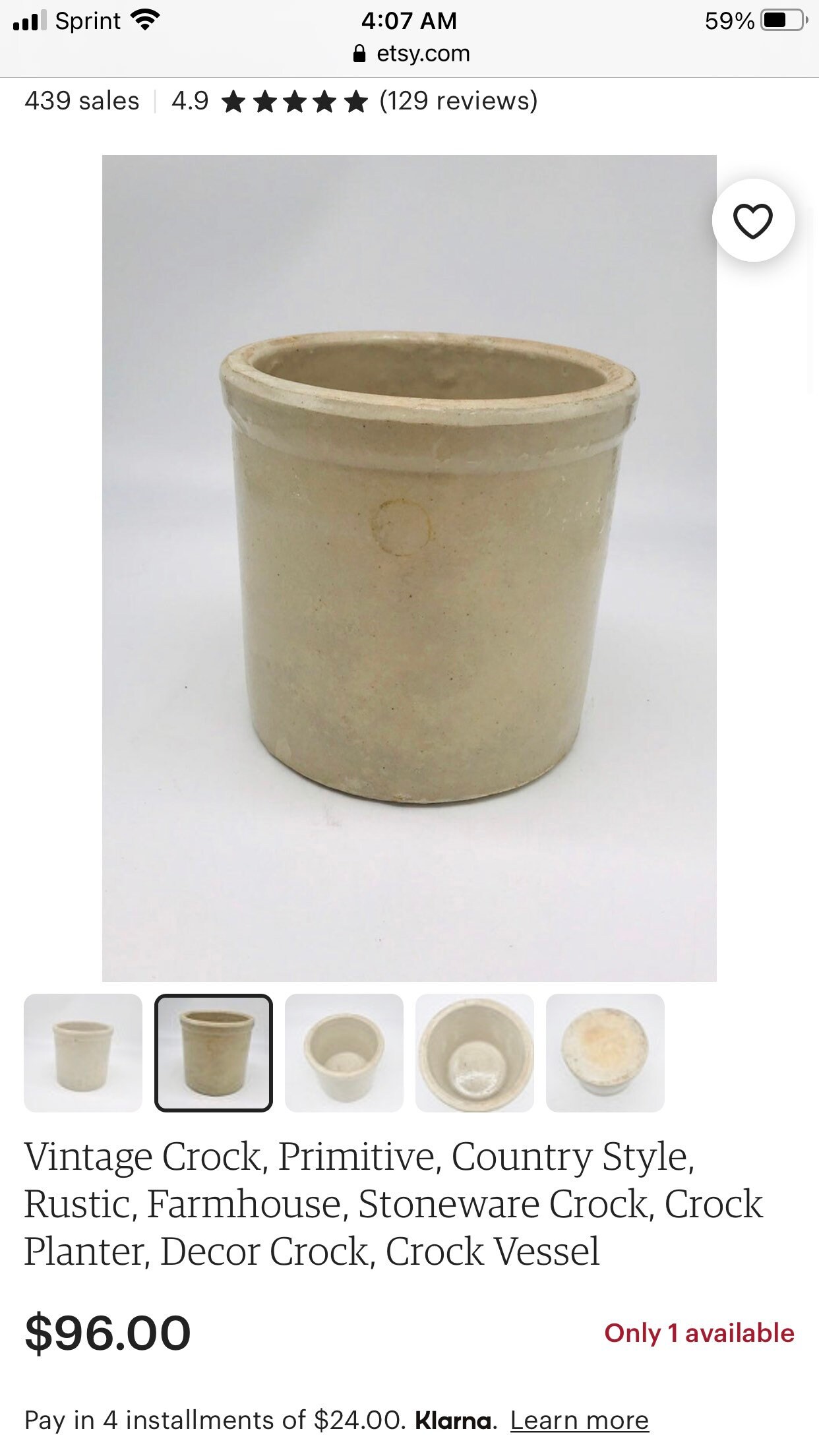 Vintage stoneware crock container customized with Ohio State Etsy