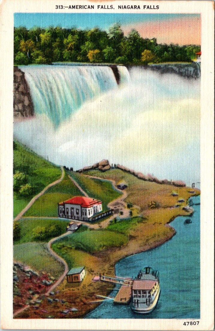 Niagara Falls Postcard American Falls Postcard Vintage | Etsy