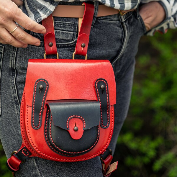 Leather Hip Bag Etsy