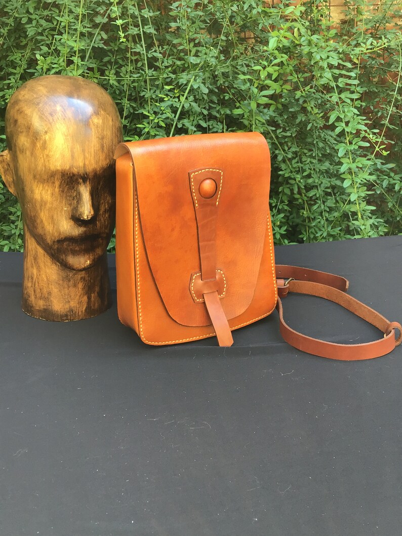 Crossbody Leather Bag Handmade Leather Bag Vintage Leather Etsy