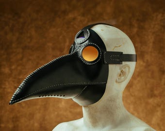 The Plague Doctor Mask | Third Eye | Polarized Lenses | Leather Steampunk | Handmade Romania