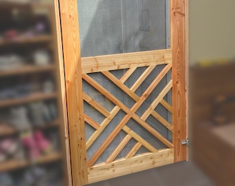 Designer entrance door/insect screen door - construction plan for you to build yourself!