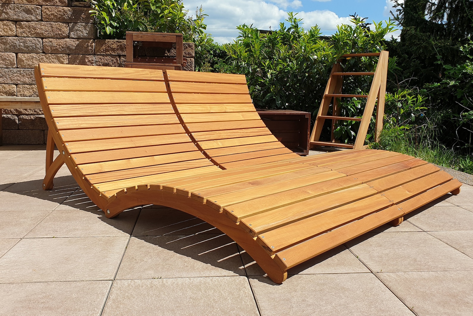 Foldable XXL Wooden Sun Lounger Blueprint to Build Yourself Etsy