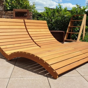 Foldable XXL sun lounger made of wood - construction plan for you to build yourself!