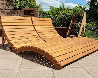 Foldable XXL sun lounger made of wood - construction plan for you to build yourself!