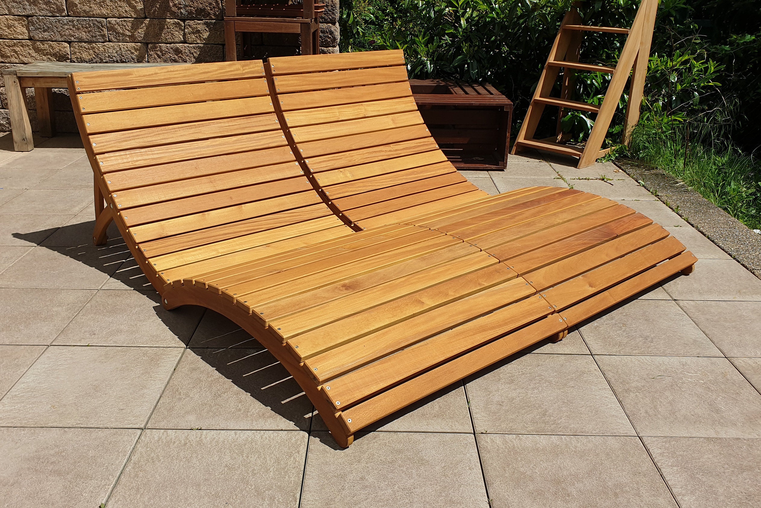 Faltbare XXL Sonnenliege aus Holz Bauplan zum Selber bauen Etsy.de