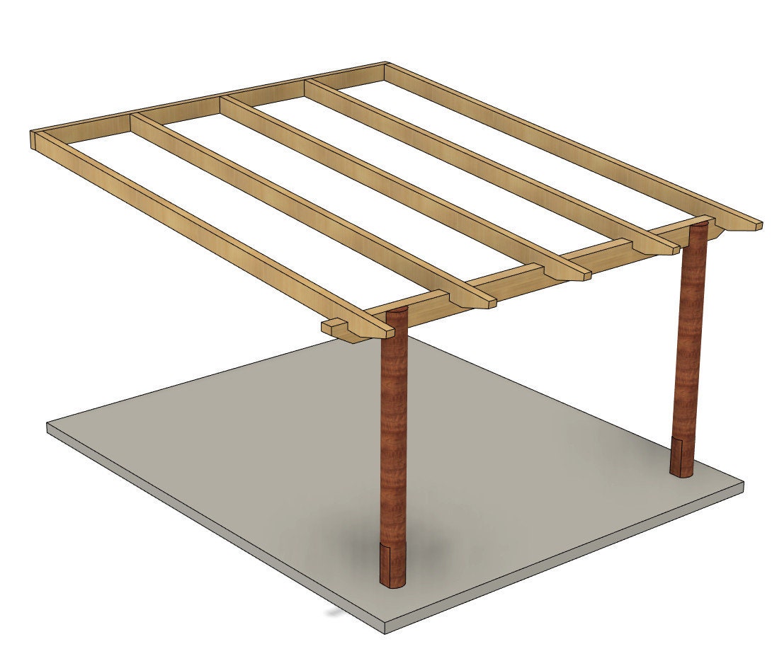 Terrassenüberdachung aus Holz Bauplan zum Selber bauen Etsy.de