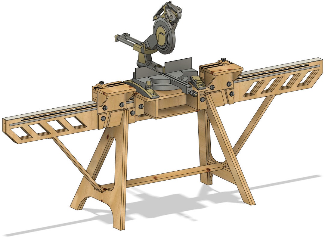 Crosscut Saw Station / Miter Saw Stand Blueprint to Build Yourself Etsy