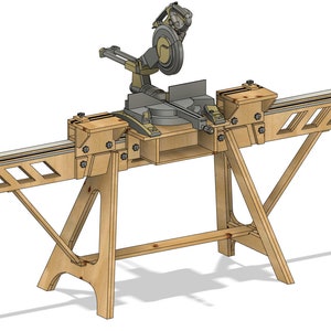 Cross-cut saw station / Miter Saw Stand - blueprint to build yourself!