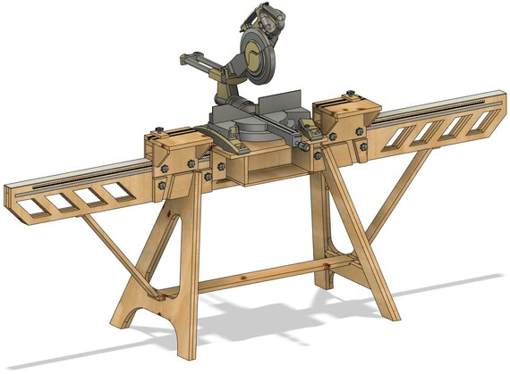 Cross cut Saw Station Miter Saw Stand Blueprint to Build