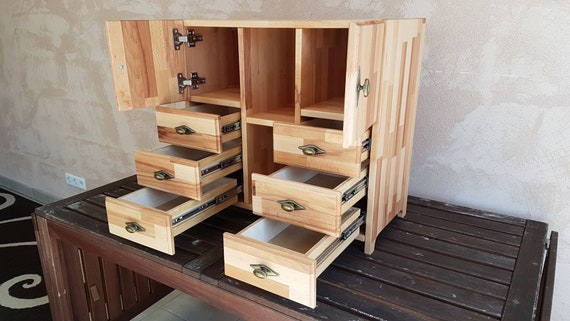 Schrank Mit Schubladen Aus Holz Bauplan Zum Selber Bauen Etsy