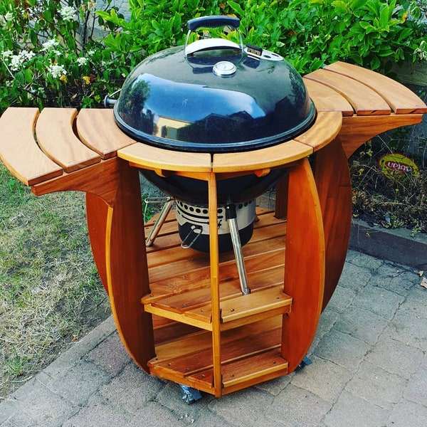 Table de grill mobile en bois - plan à construire soi-même !