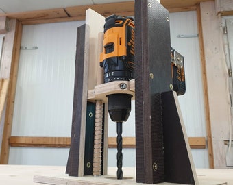 The FIRST drill stand for cordless drills - construction plan for you to build yourself!