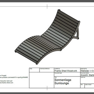 Faltbare XXL Sonnenliege aus Holz Bauplan zum Selber bauen Etsy.de