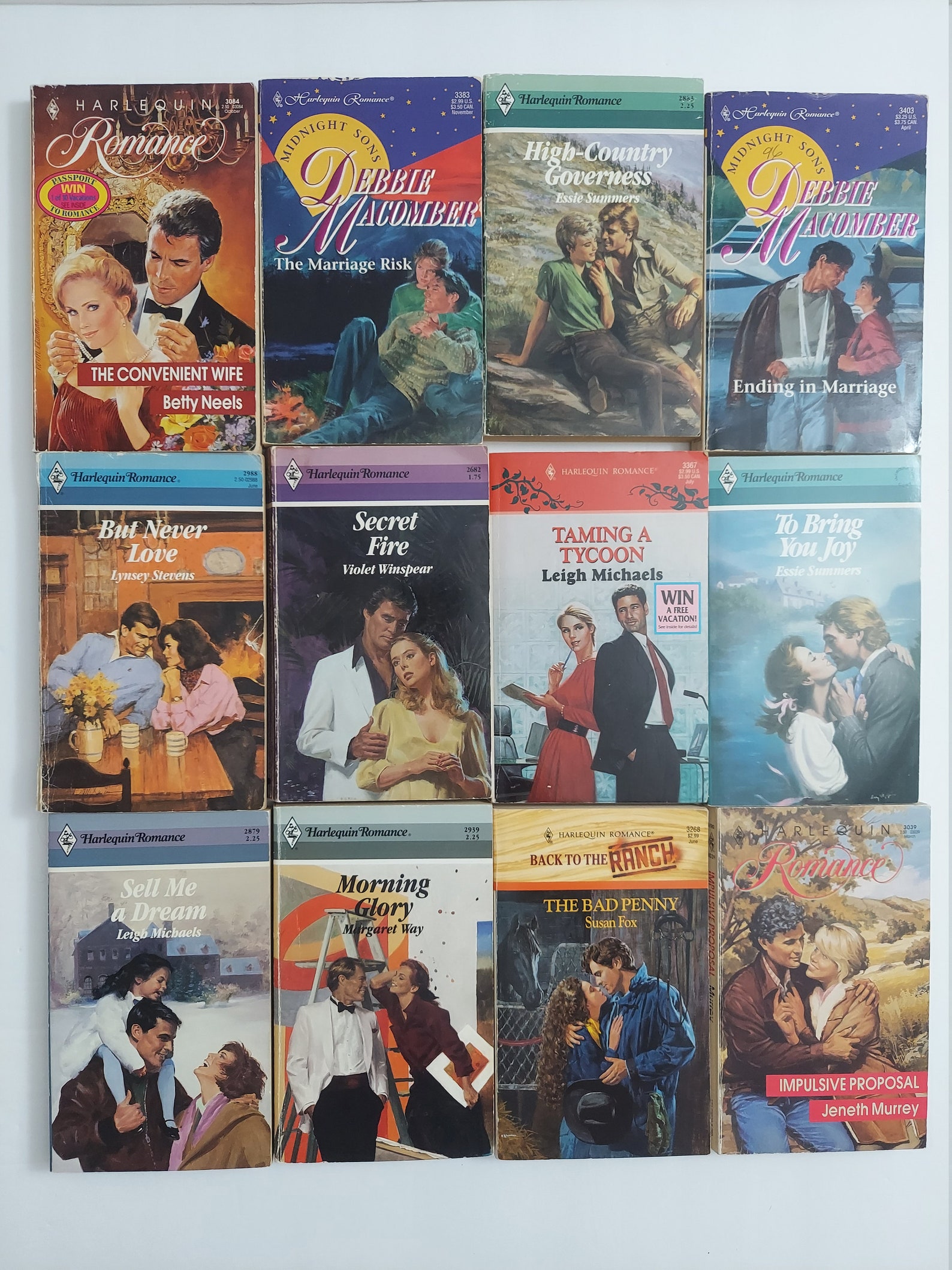vintage-harlequin-romance-paperback-book-collection-lot-of-12-etsy