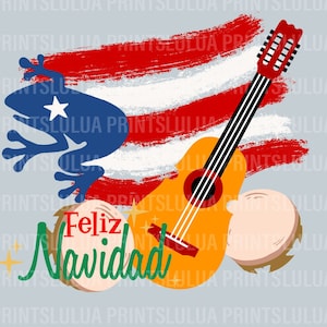 Feliz Navidad Puerto Rico Coqui Boricua PNG Datei