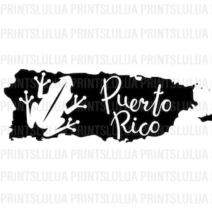 Porto Rico, Mapa de Puerto Rico , coqui PNG