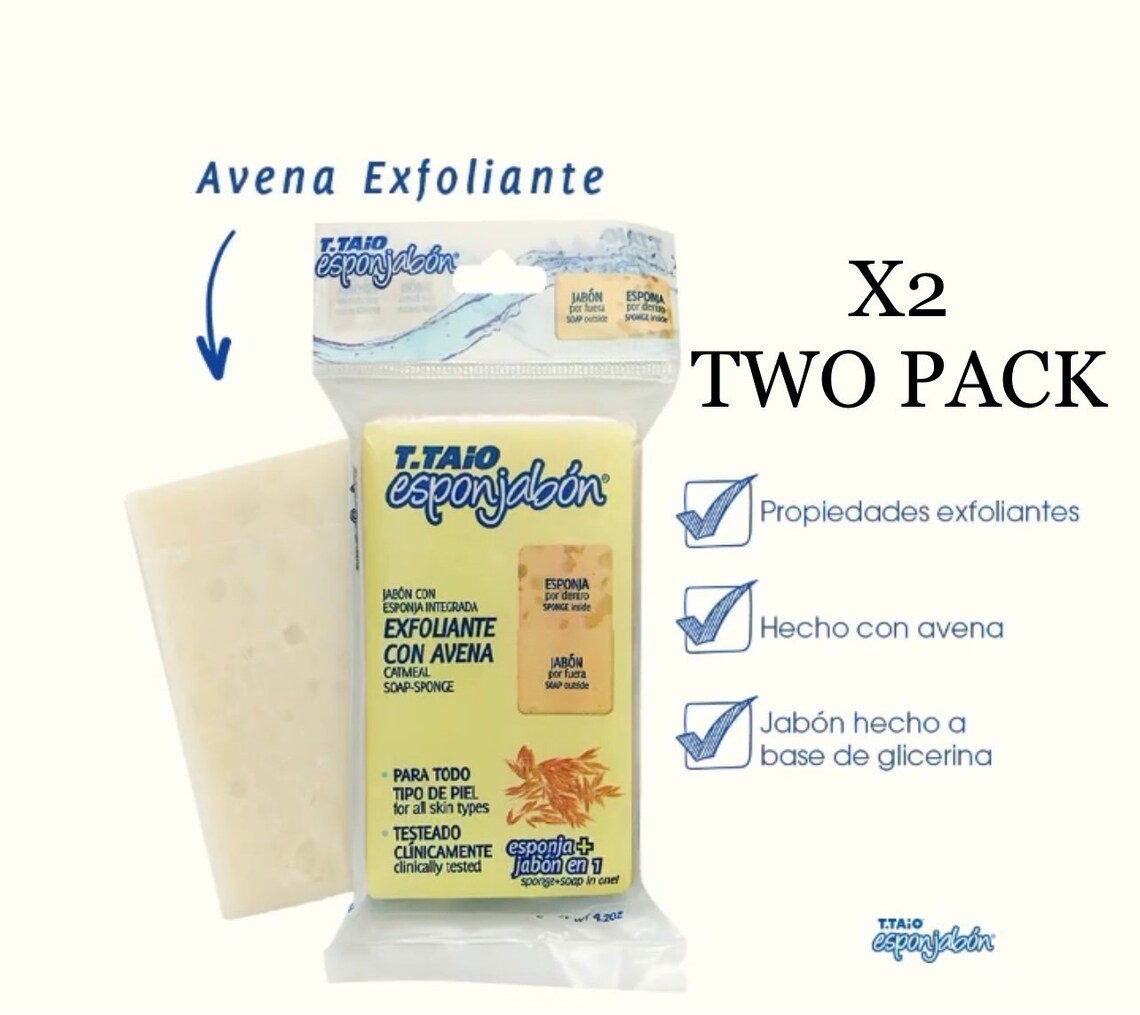 Esponjabon Oatmeal Two Pack Etsy