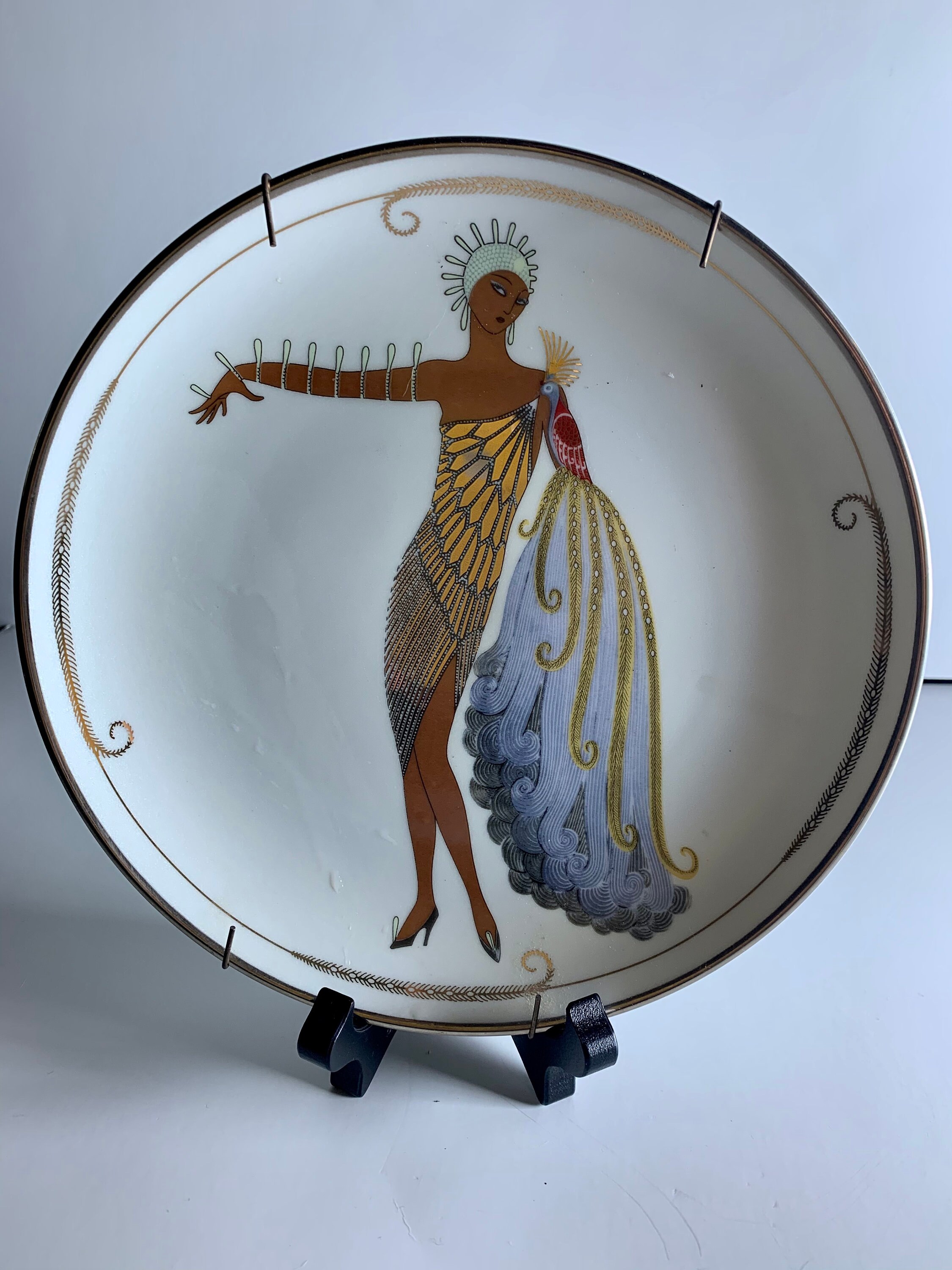 Art Deco Decorative Plate House of Erte limited edition Etsy