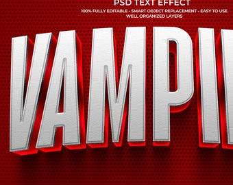 メタリックホワイトの太字シャドウ付き3DテキストエフェクトPhotoshop PSDテンプレート（即時ダウンロード可能）