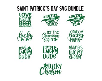 St Patrick's Day SVG bundle 10 pack instant download