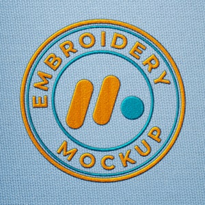 Embroidery design mockup PSD instant download smart object