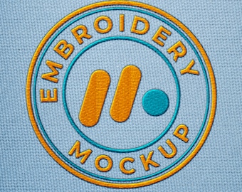 Embroidery design mockup PSD instant download smart object