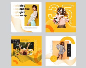 ファッション投稿用の Instagram テンプレート EPS 編集可能、すぐにダウンロード可能