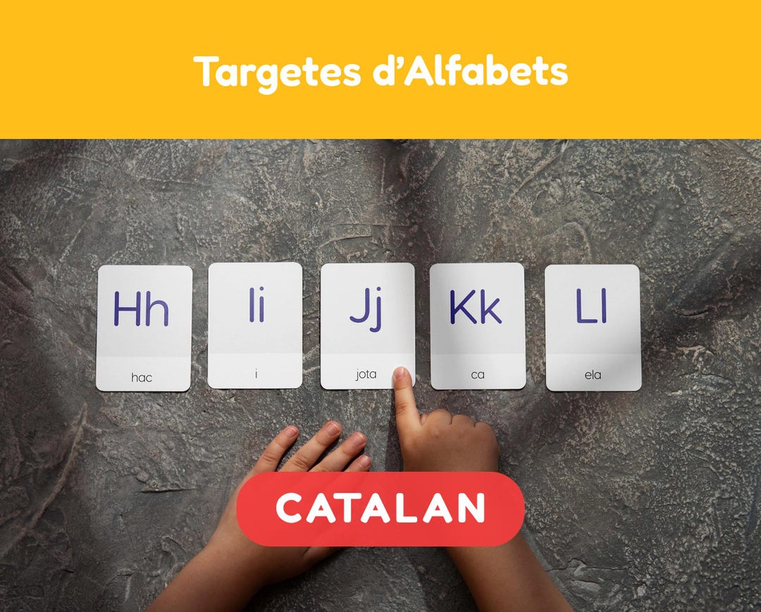 Alphabets Flashcards With Pronunciation in Catalan , Printable ...