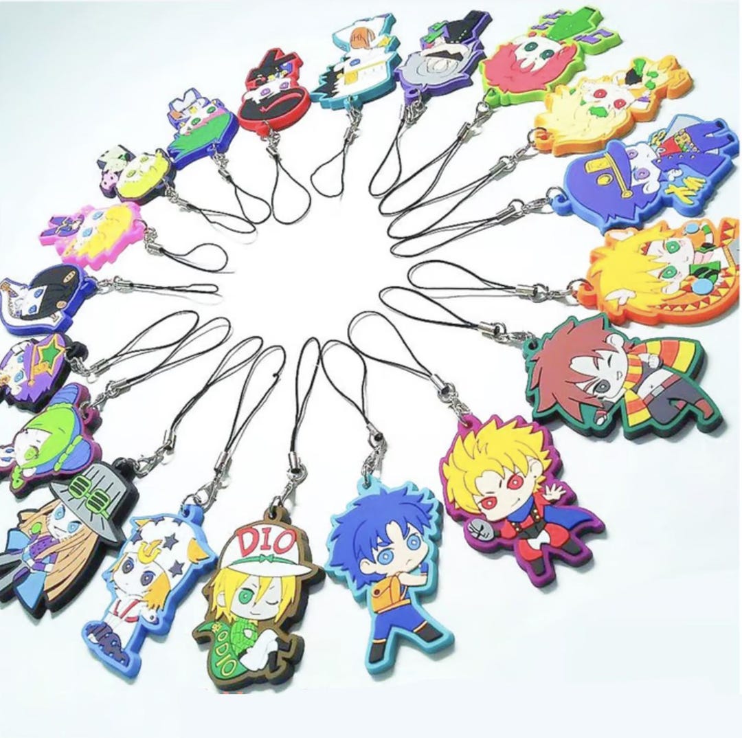 Chibi Rubber Charm Keychain - Etsy