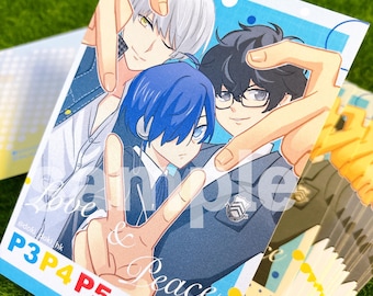 Persona P3 P4 P5 HERO 3R Print card postcard