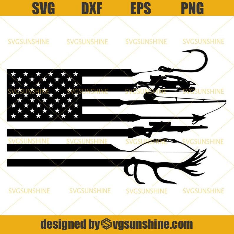 Free Free Hunting And Fishing American Flag Svg 535 SVG PNG EPS DXF File