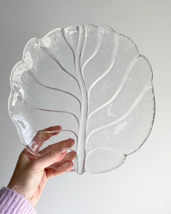 Glass Leaf Plate / Platter - Etsy Australia