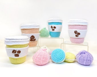 Crochet Coffee Cup Plush Toy, Coffee Table Decor