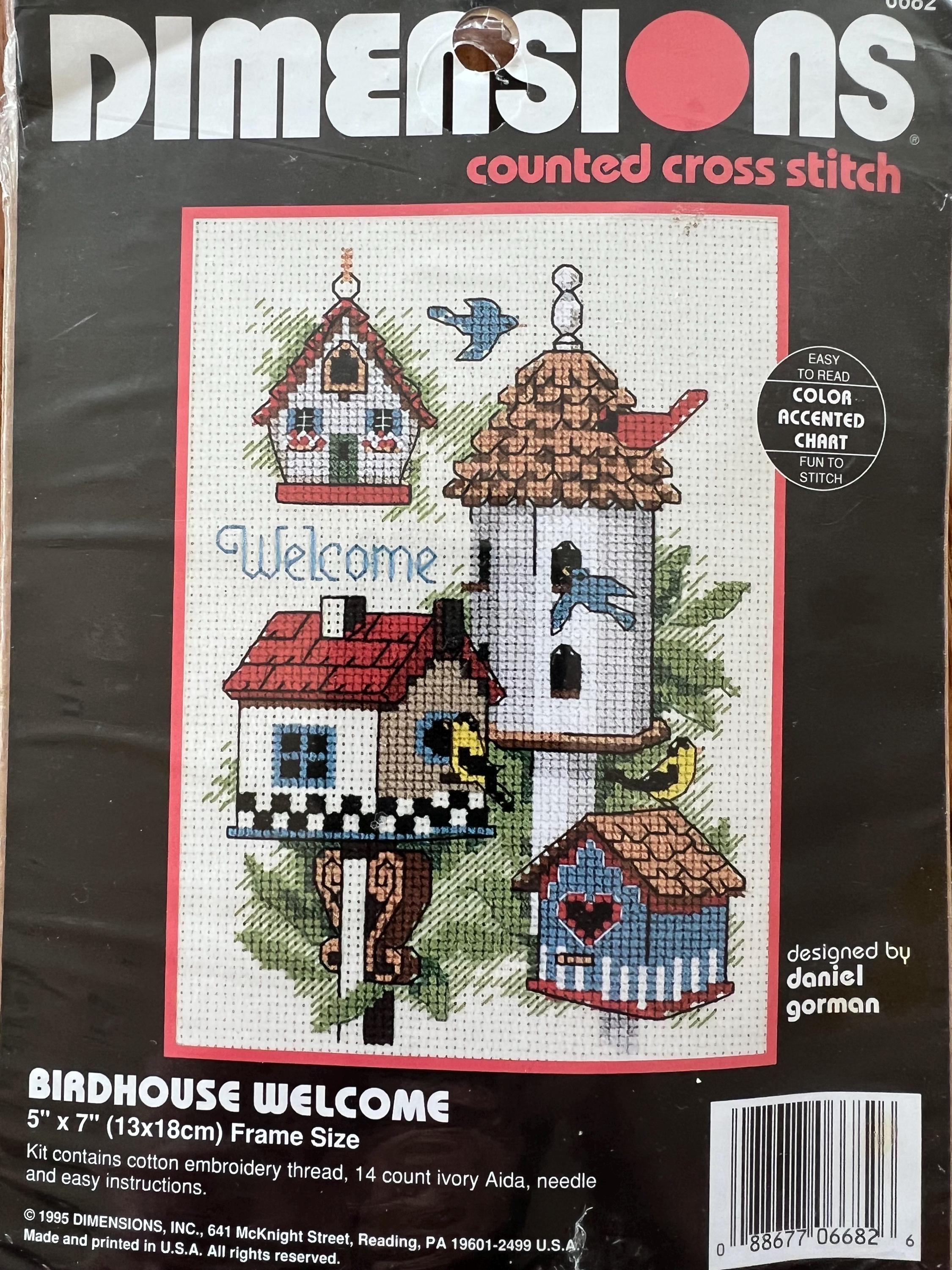 Dimensions 6682: Birdhouse Welcome Counted Cross Stitch Kit (MIP