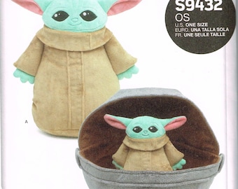 Simplicity S9432 Star Wars Mandalorian Plush Grogu and Soft Space Pram (NEW)