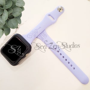 Faith over Fear Slim Silicone Watch Band Compatible with watch series SE 10/9/8/7/6/5/4/3/2/1