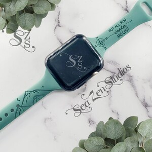 Not All Who Wander Are Lost Slim Silicone Watch Band Compatible with watch series SE 10/9/8/7/6/5/4/3/2/1 bild 4