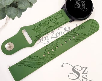 Destination Unknown Watch Band in 20MM and 22MM compatible with Samsung and Garmin watch bands.