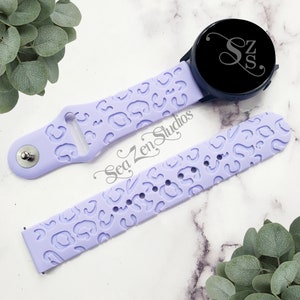 Cheetah Print Watch Band in 20MM and 22MM compatible with Samsung and Garmin watch bands.