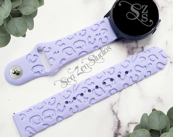 Cheetah Print Watch Band in 20MM and 22MM compatible with Samsung and Garmin watch bands.