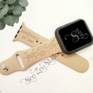 Mom Soft Silicone Custom Band Compatible with series SE 8/7/6/5/4/3/2/1. Choose from 35 Colors. Personalized Mother's Day Gift