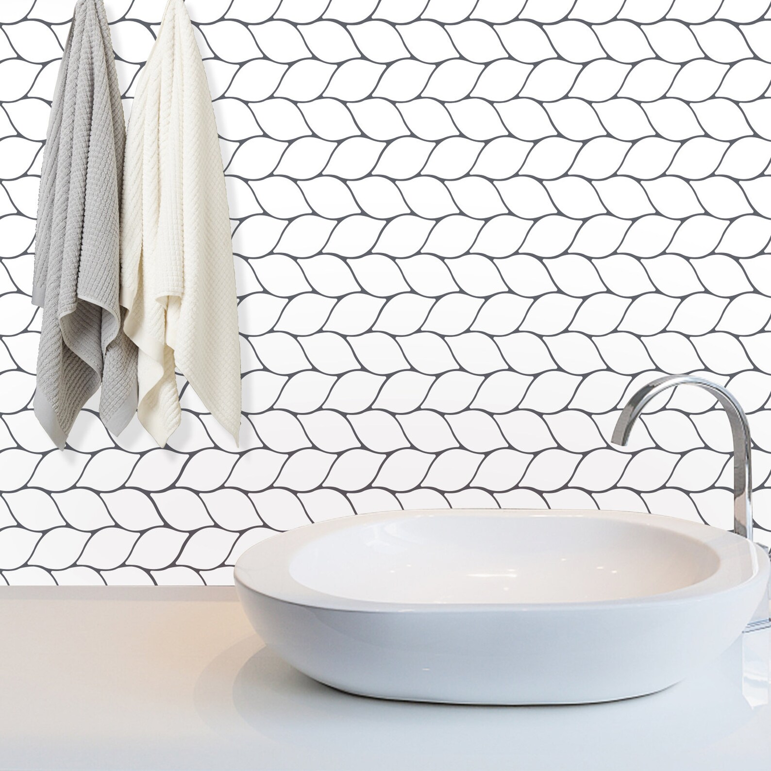 white backsplash sticker