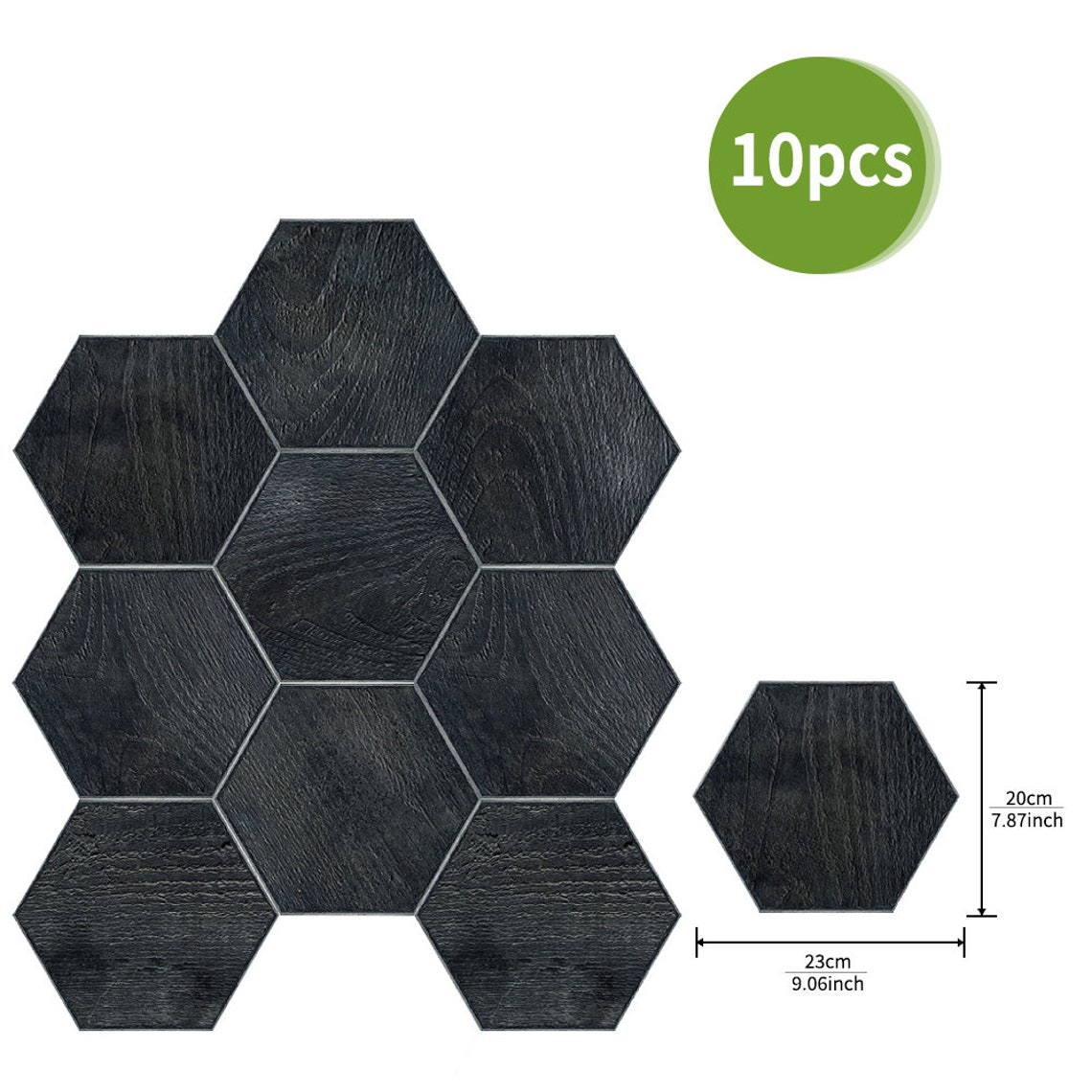 Floor Tile Sticker Peel and Stick Hexagonal Flooring Decal Etsy