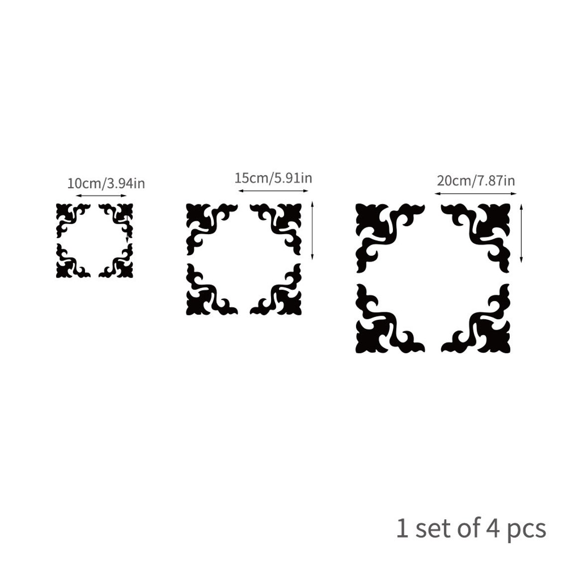 Furniture & Wall Mirror Decor Corner Filigree Non Glass Etsy